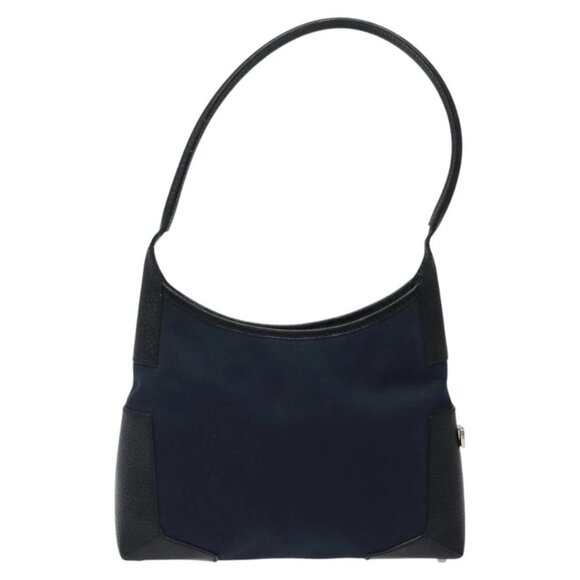 Salvatore Ferragamo Shoulder Bag Canvas Navy Silver Auth bs25827 - Picture 2 of 16